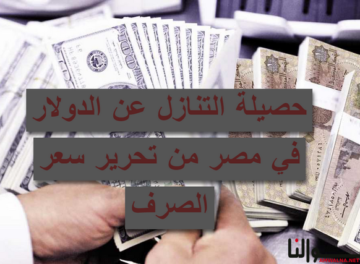 حصيلة التنازل عن الدولار في مصر