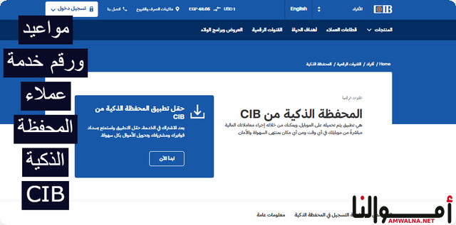 خدمة عملاء المحفظة الذكية CIB