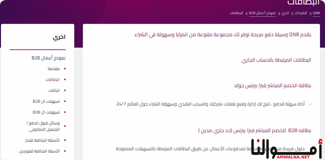 فيزا مشتريات QNB