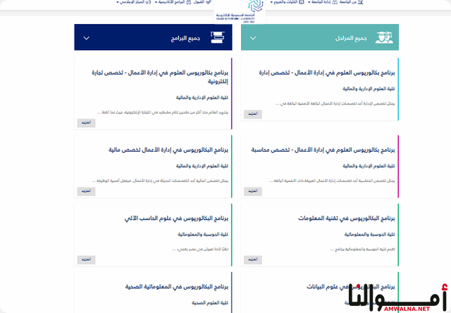 تخصصات دبلوم الجامعة السعودية